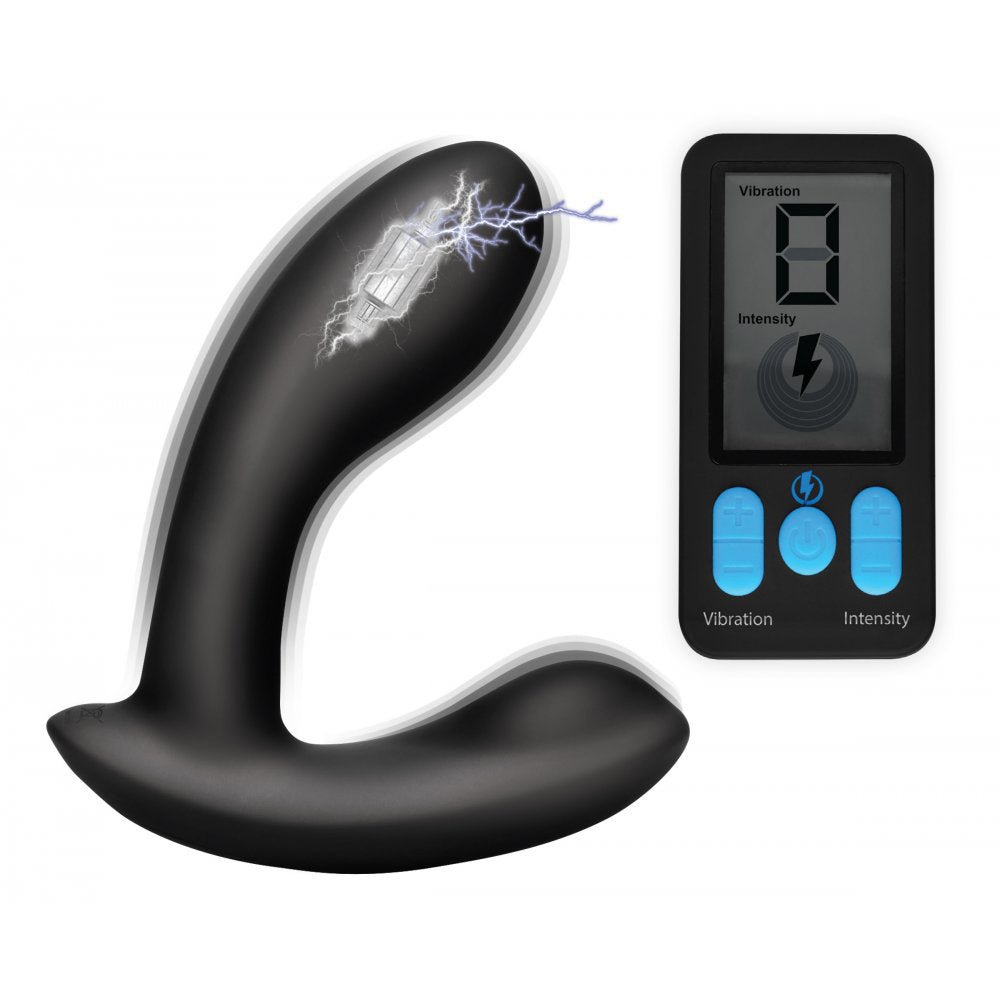 Zeus Electrosex E-Stim Pro Silicone Vibrating Prostate Massager with Remote Control