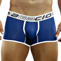 Blue agacio ag5853 men’s boxer briefs with white trim and branded waistband for comfortable daily wear