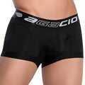 Black agacio agg061 armor boxer trunk with white logo and wing emblem on waistband in men’s underwear design