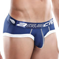 Navy blue agacio AGH029 briefs with white trim and stitching detailing comfortable for everyday wear