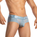 Light blue agacio agj041 men’s briefs with mesh panel and branded waistband for breathable comfort