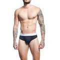 Agacio AGJ043 brief black cotton briefs with white elastic waistband for comfortable everyday wear