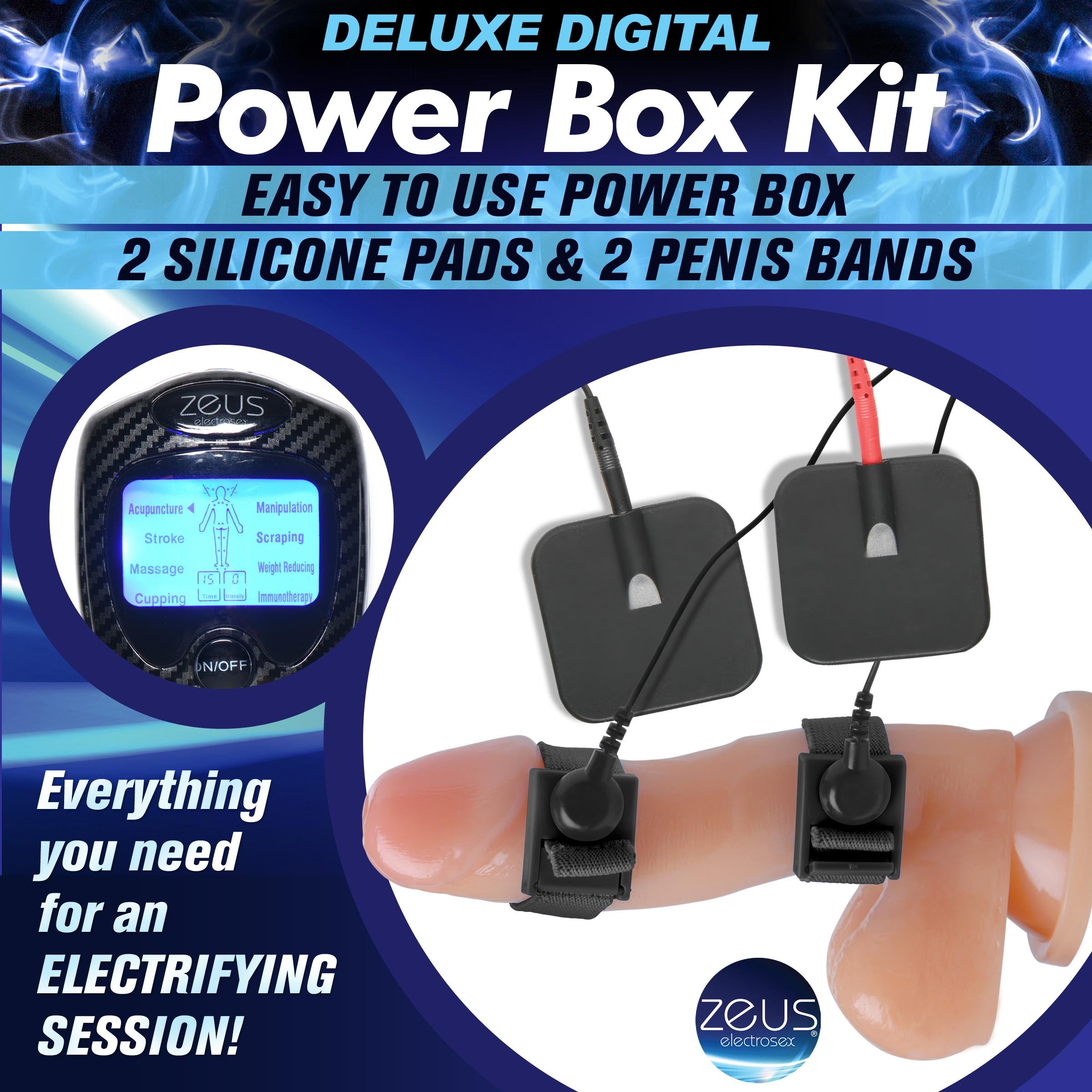 Zeus Electrosex Deluxe Power E-Stim Box Kit