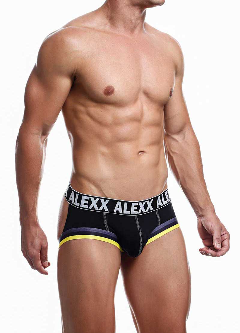 Alexx Underwear Gareth Jock Strap Underwear Black ALE007 Size S