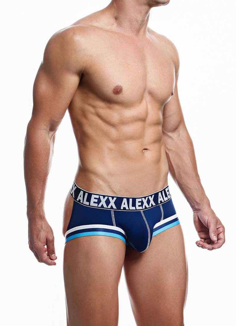 Ropa interior Alexx Gareth Jock Strap, color azul marino, talla L, ALE007