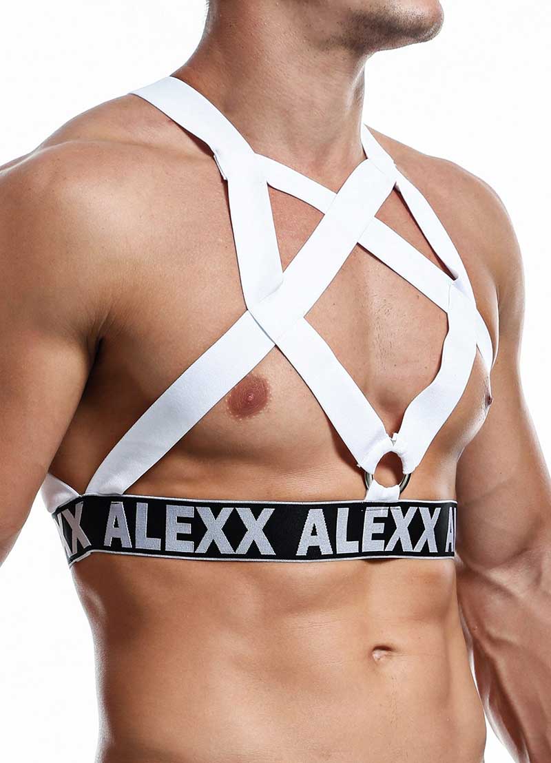 Arnés cruzado Alexx Underwear blanco ALU002 Talla única