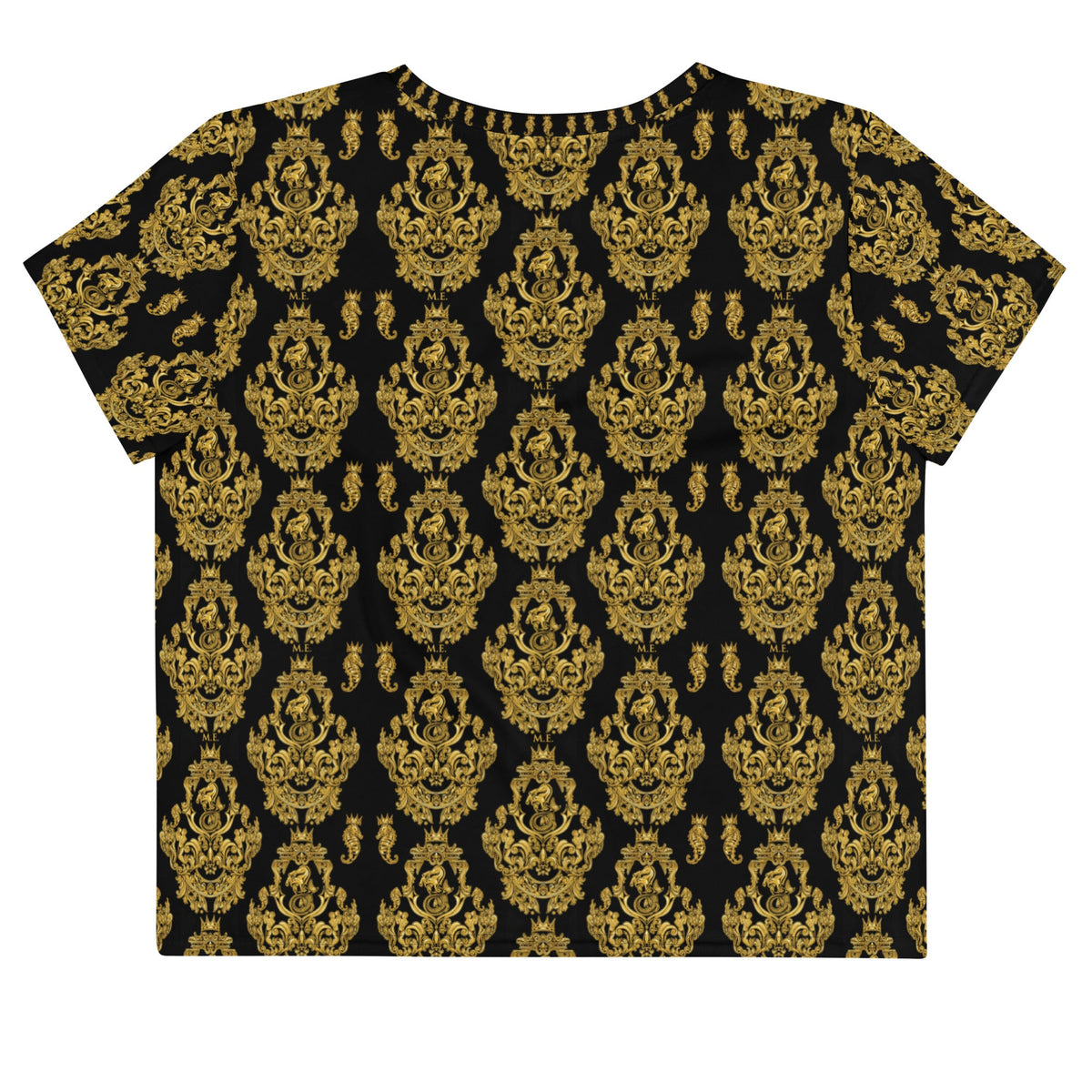 Maris Equi Men's Gold Baroque Crop Tee Shirt