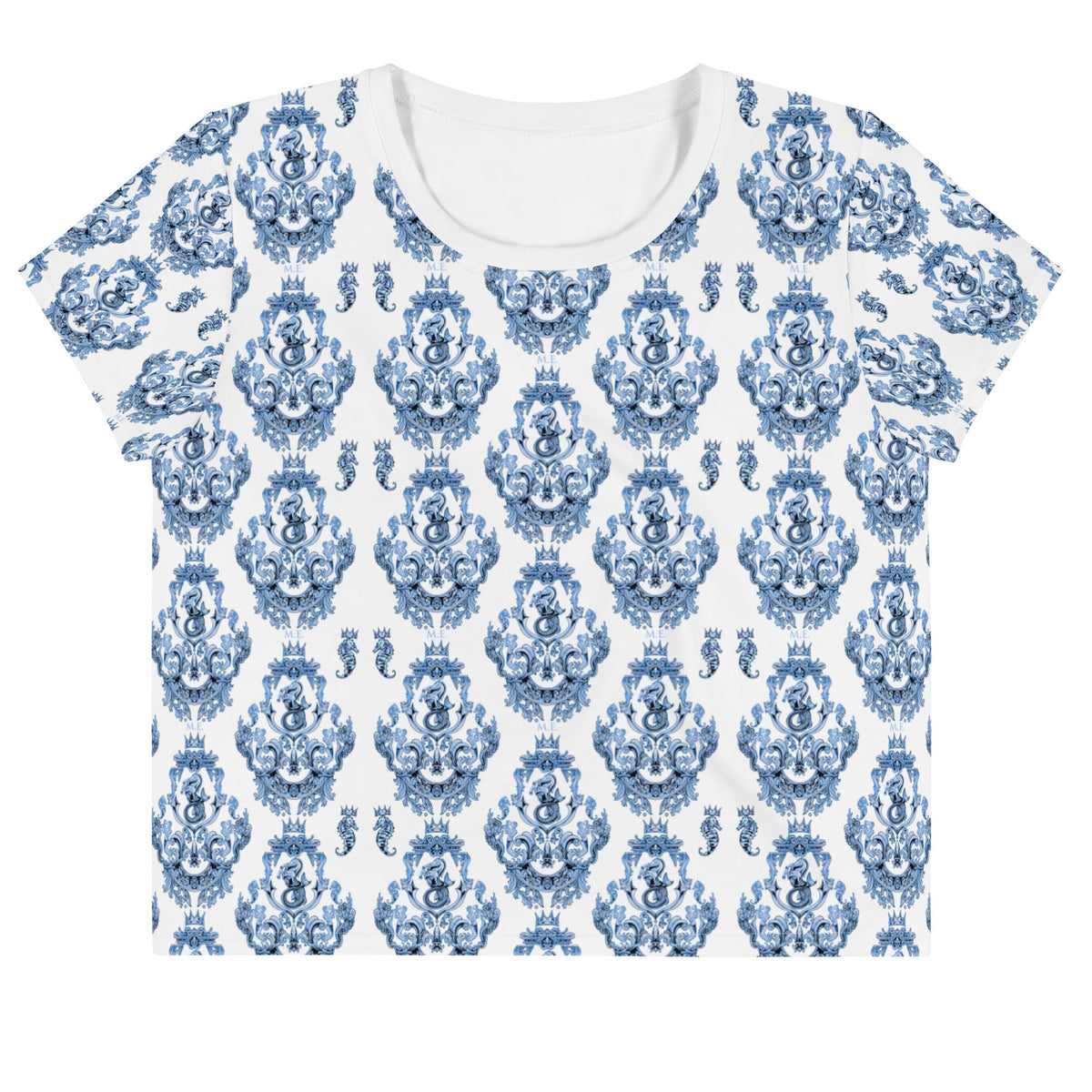 Maris Equi Men's Blue Baroque Crop Tee Shirt