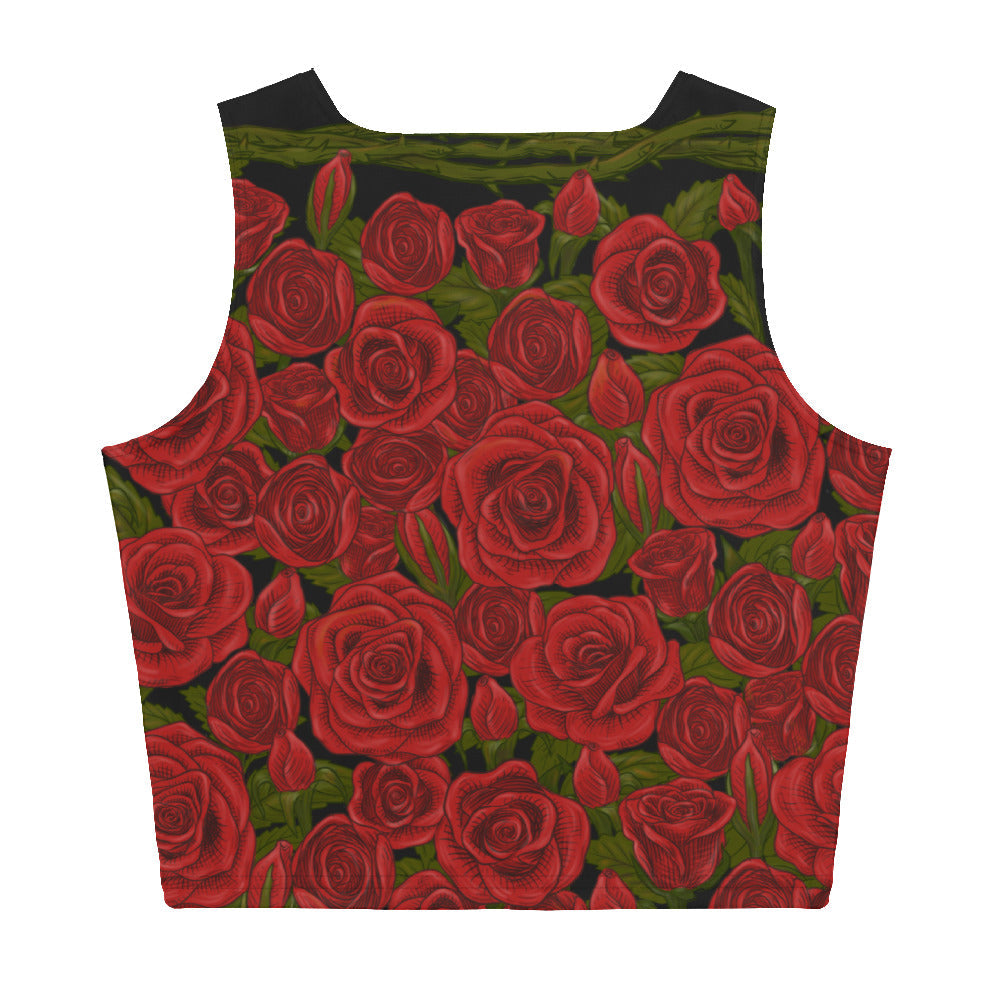 Maris Equi Rozen Red Rose Men's Crop Tank Top