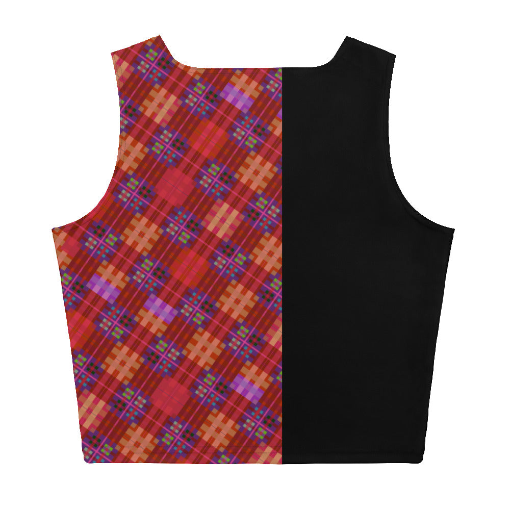 Maris Equi Red Tartan Men's Crop Tank Top
