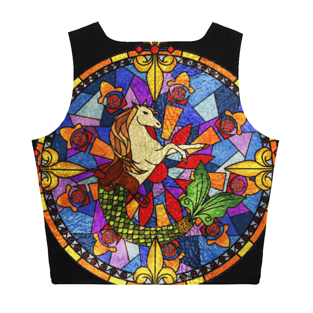 Maris Equi Stained Glass Men's Crop Tank Top