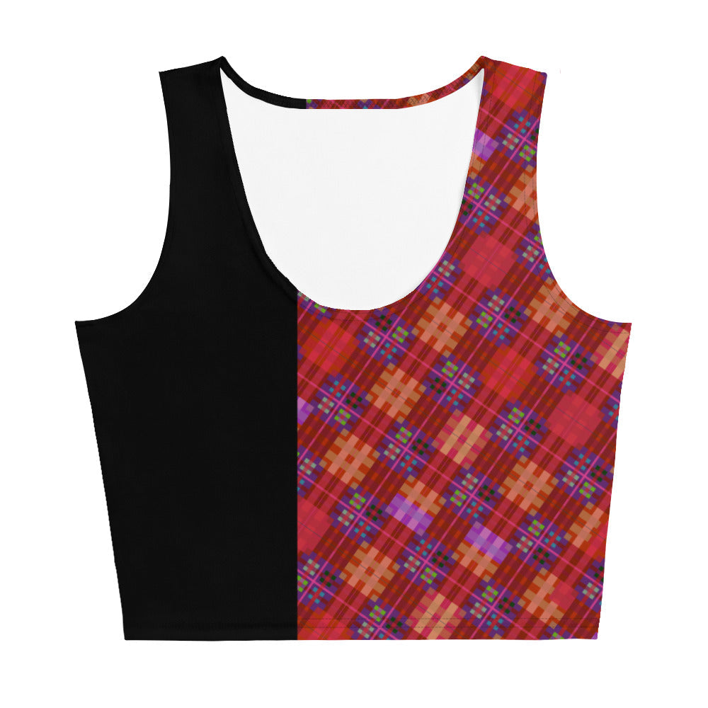 Maris Equi Red Tartan Men's Crop Tank Top
