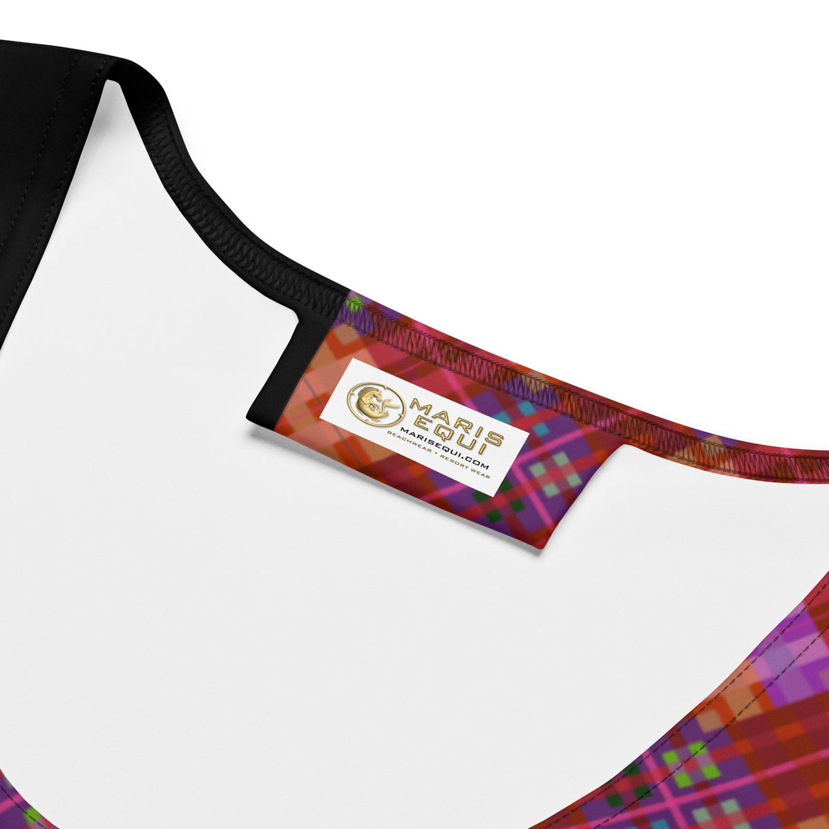 Maris Equi Red Tartan Men's Crop Tank Top
