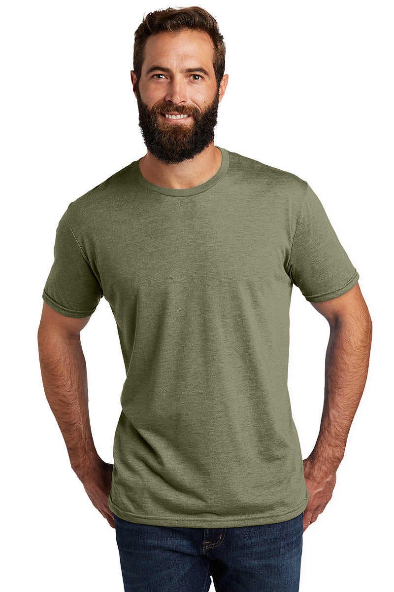 Malla deportiva de mezcla triple verde militar con frente descubierto