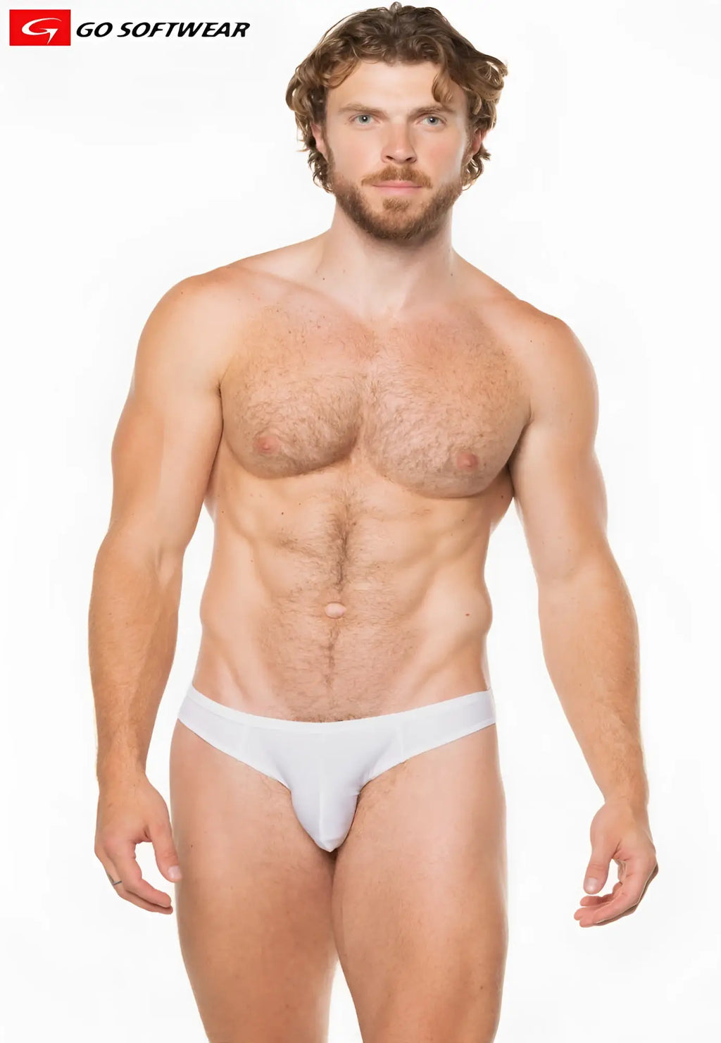 White briefs white Apollo Swim Thong from go softwear soft fabric designed for comfortable swimwear use