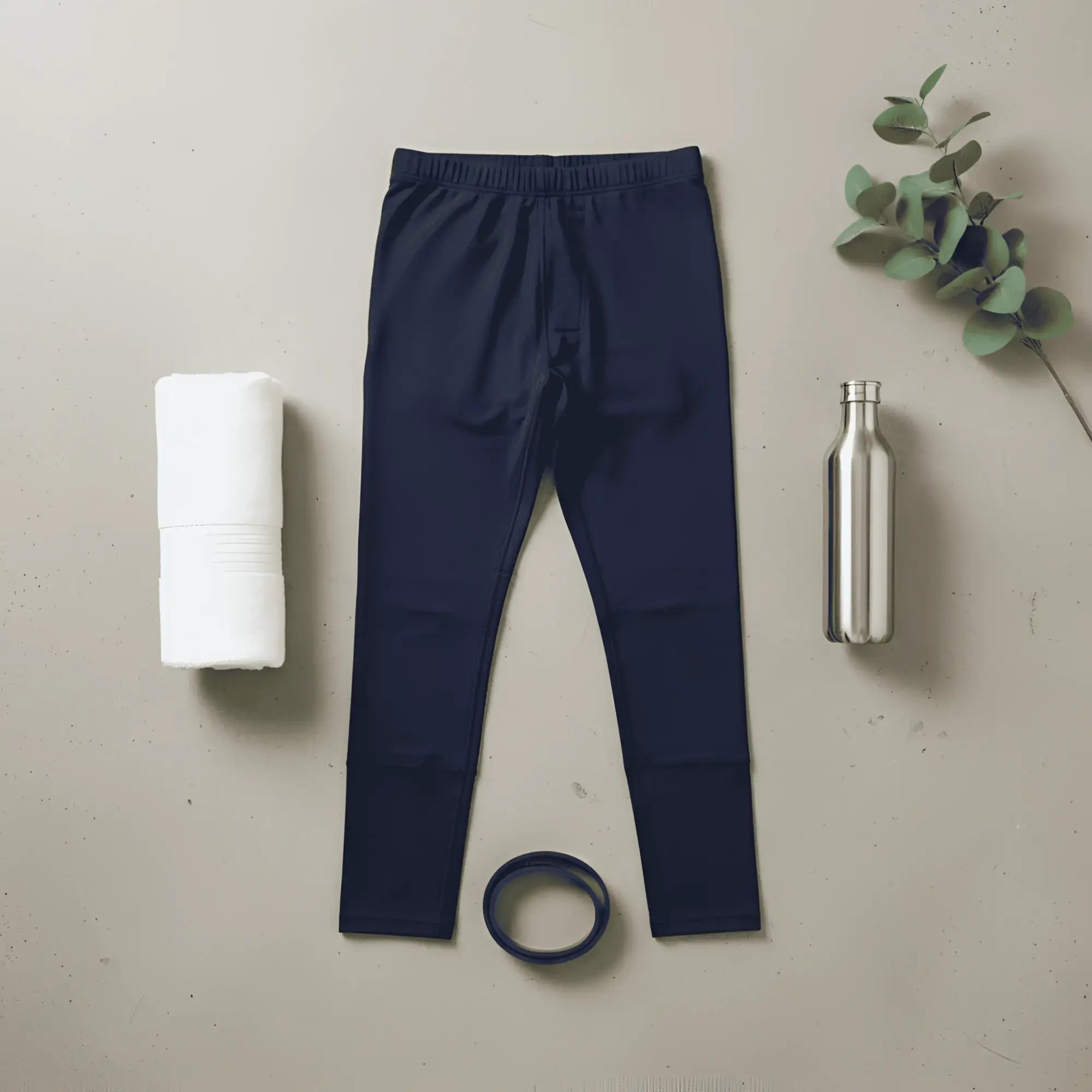 Navy blue arroyman bulge runner tights rnr006s made of stretchy fabric with elastic waistband for active wear