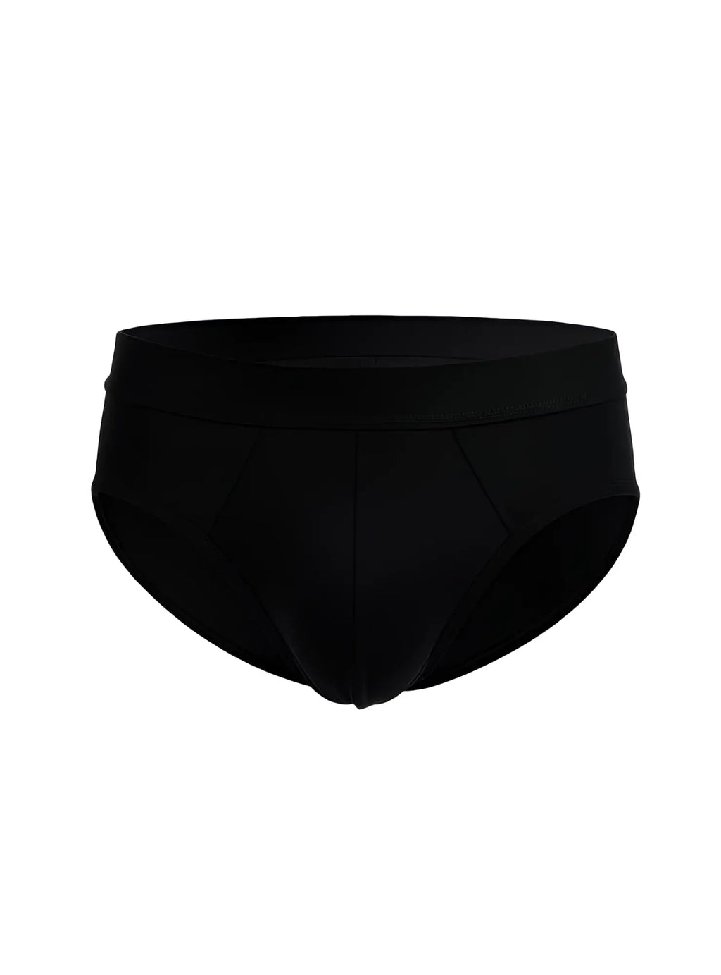 Black cotton briefs with a smooth form-fitting design and elastic waistband from assorted 4 pieces pack