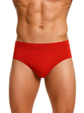 Red men’s cotton briefs with a smooth form fitting design from assorted cotton brief 4 pieces pack