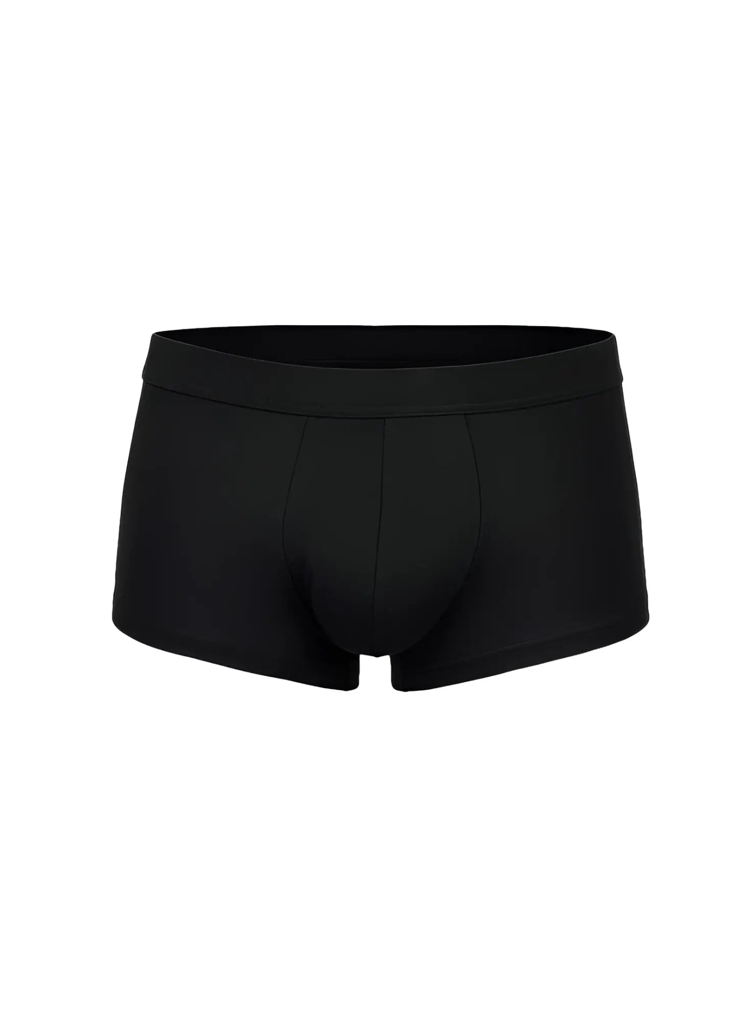 Black men’s cotton briefs with a smooth form-fitting design and elastic waistband assorted trunk 4 pieces pack