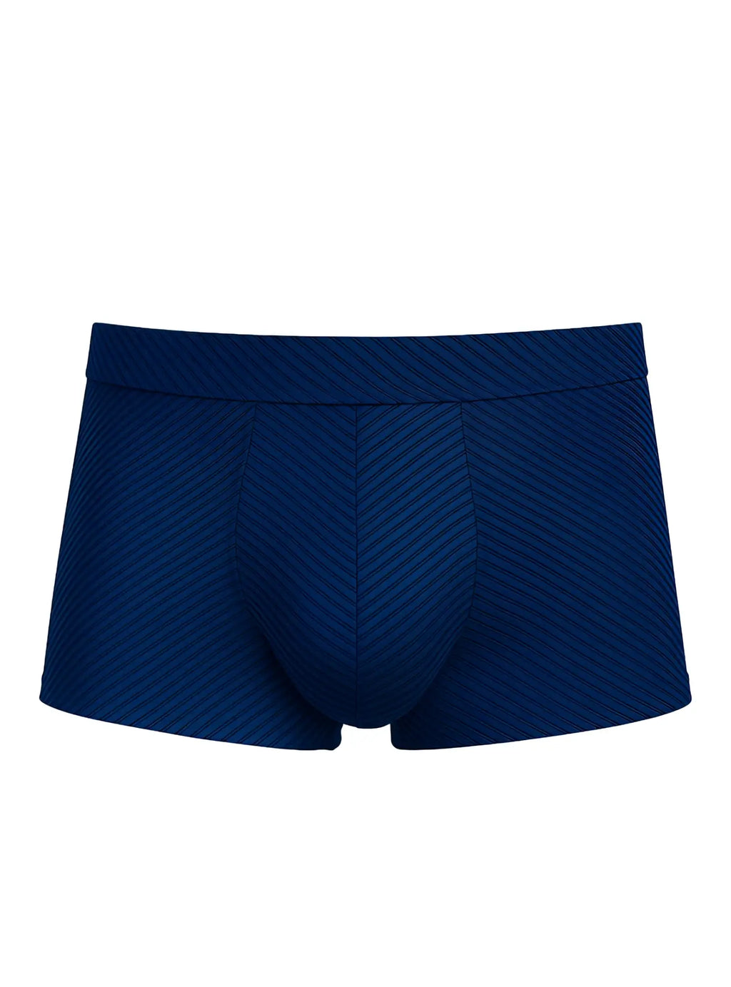 Assorted cotton trunk 4 pieces pack featuring deep navy blue briefs with subtle diagonal ribbed texture