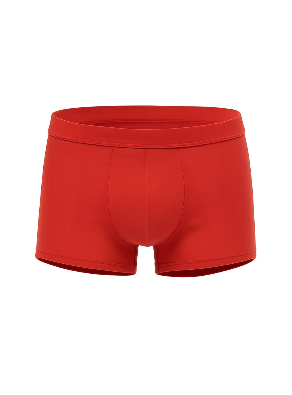 Red men’s cotton briefs with smooth form-fitting design and elastic waistband from assorted cotton trunk 4 pieces pack