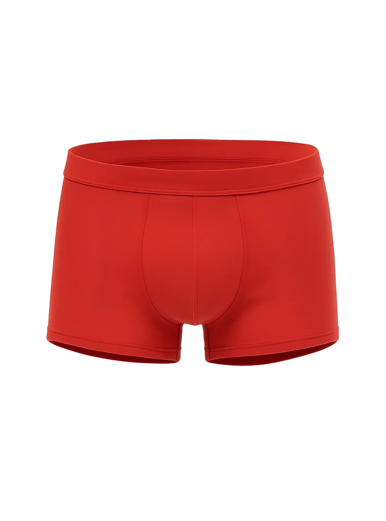Red men’s cotton briefs with smooth form-fitting design and elastic waistband from assorted cotton trunk 4 pieces pack