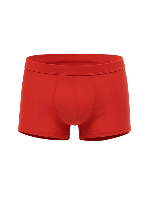 Red men’s cotton briefs with smooth form-fitting design and elastic waistband from assorted cotton trunk 4 pieces pack