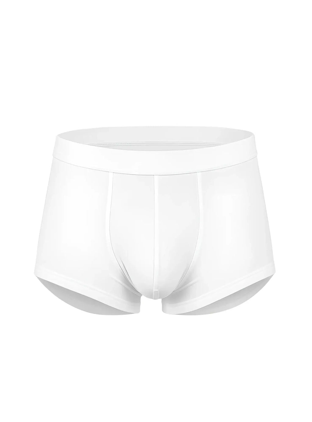 White cotton briefs with smooth seamless design and comfortable elastic waistband from assorted cotton trunk 4 pieces pack