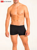 Black form-fitting swim trunks from go softwear b2e noir shorty designed for comfortable swimwear use