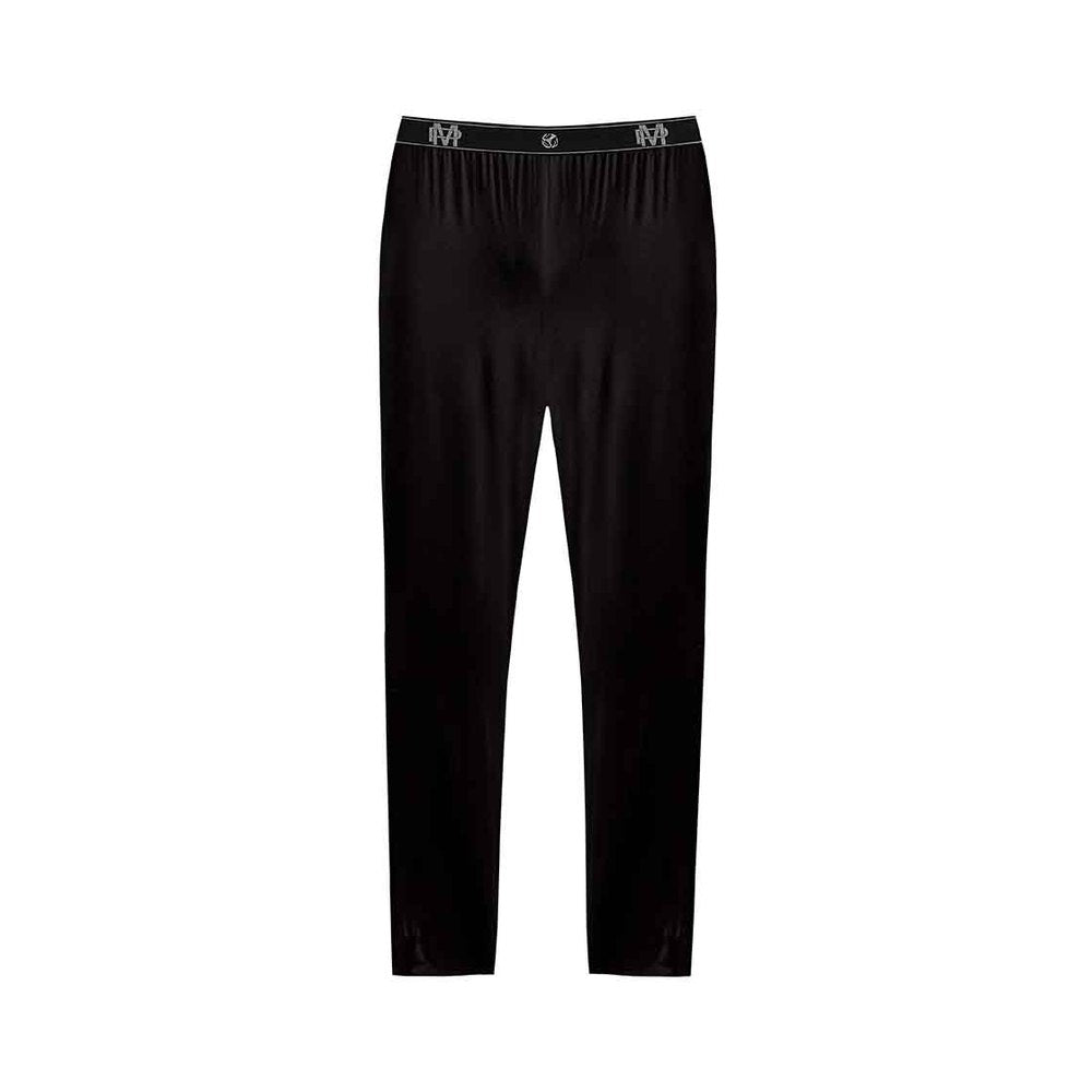 Pantalones de descanso de bambú para hombre, color negro, talla grande