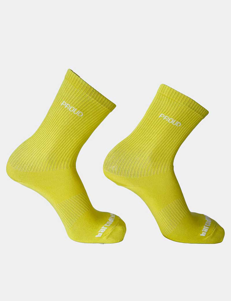 Calcetines de gimnasia Proud de Barcode Berlin en color amarillo 92164-500, talla L/XL