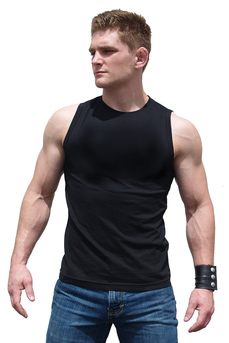 Black Sleeveless Athletic Fit Barefront