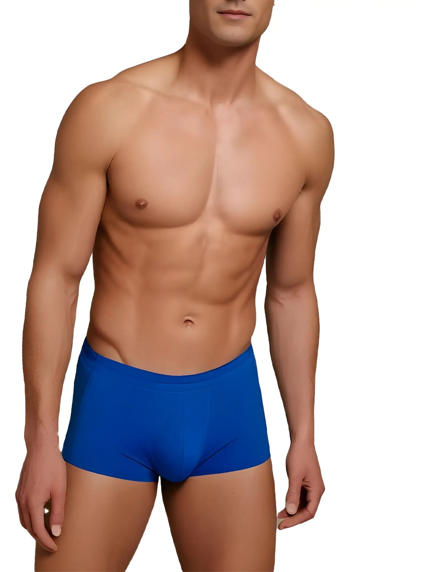 Blue men’s briefs from basics trunk 3-pack in assorted colors featuring soft breathable fabric for everyday comfort