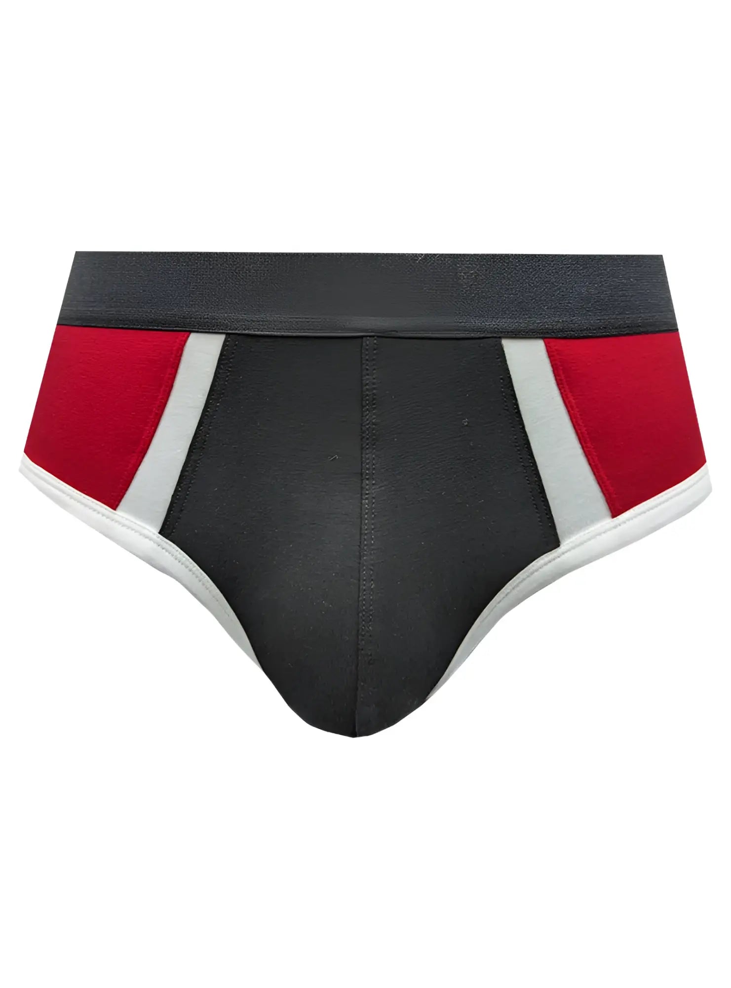 Basix Comfort One Brief athletic-style briefs in black red and white with a sleek modern design for active wear