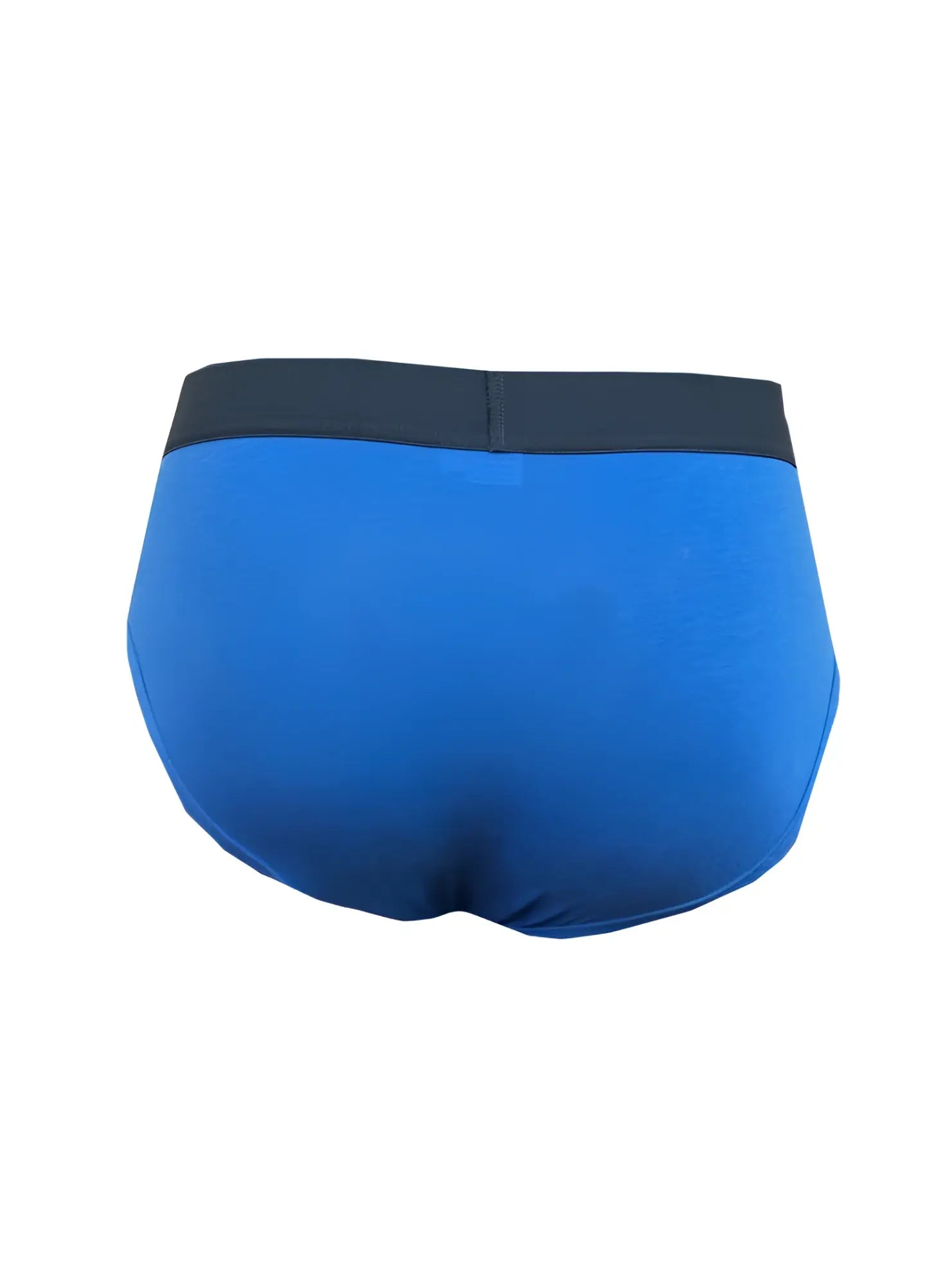 Blue basix comfort contrast briefs with black waistband designed for everyday comfort and support