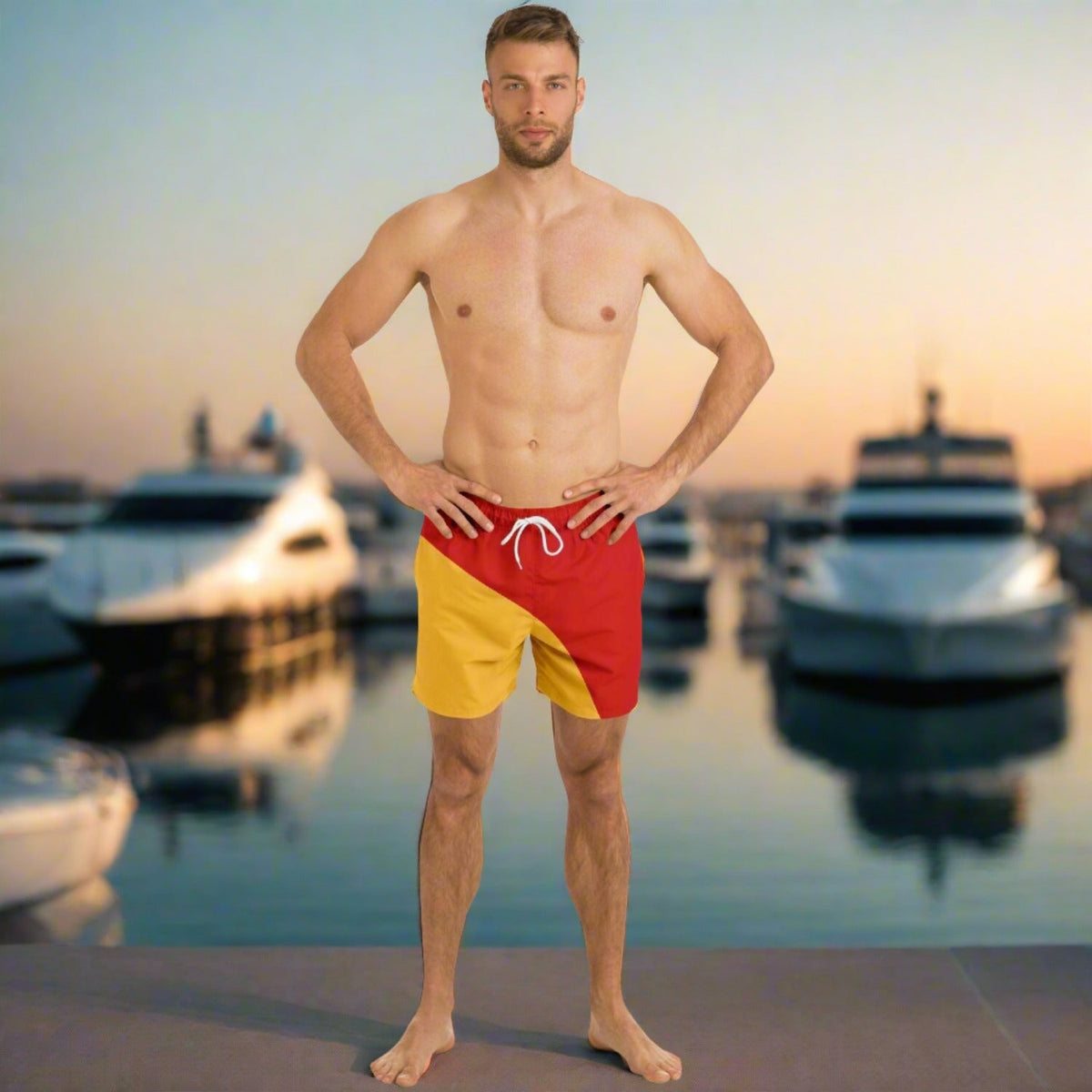 Maris Equi Signals Nautical Inspired Men's Swim Shorts - Man Overboard