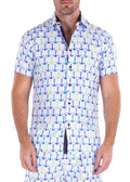 Camisa de manga corta para hombre BC Collection Life's Better On A Boat - Blanco