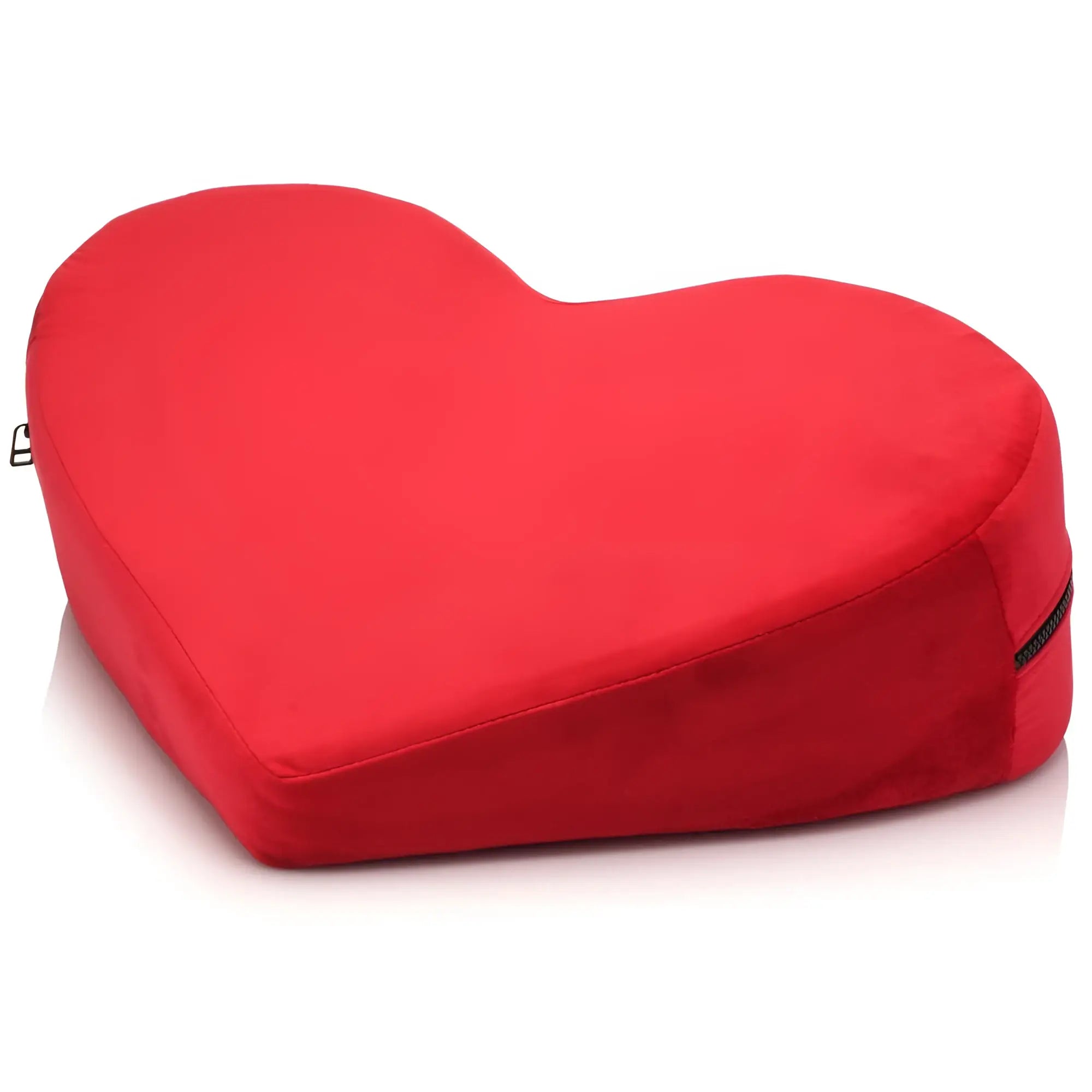 Bedroom Bliss The Heart Pillow: A red, heart-shaped foam wedge pillow with a soft-touch cover and side zipper.