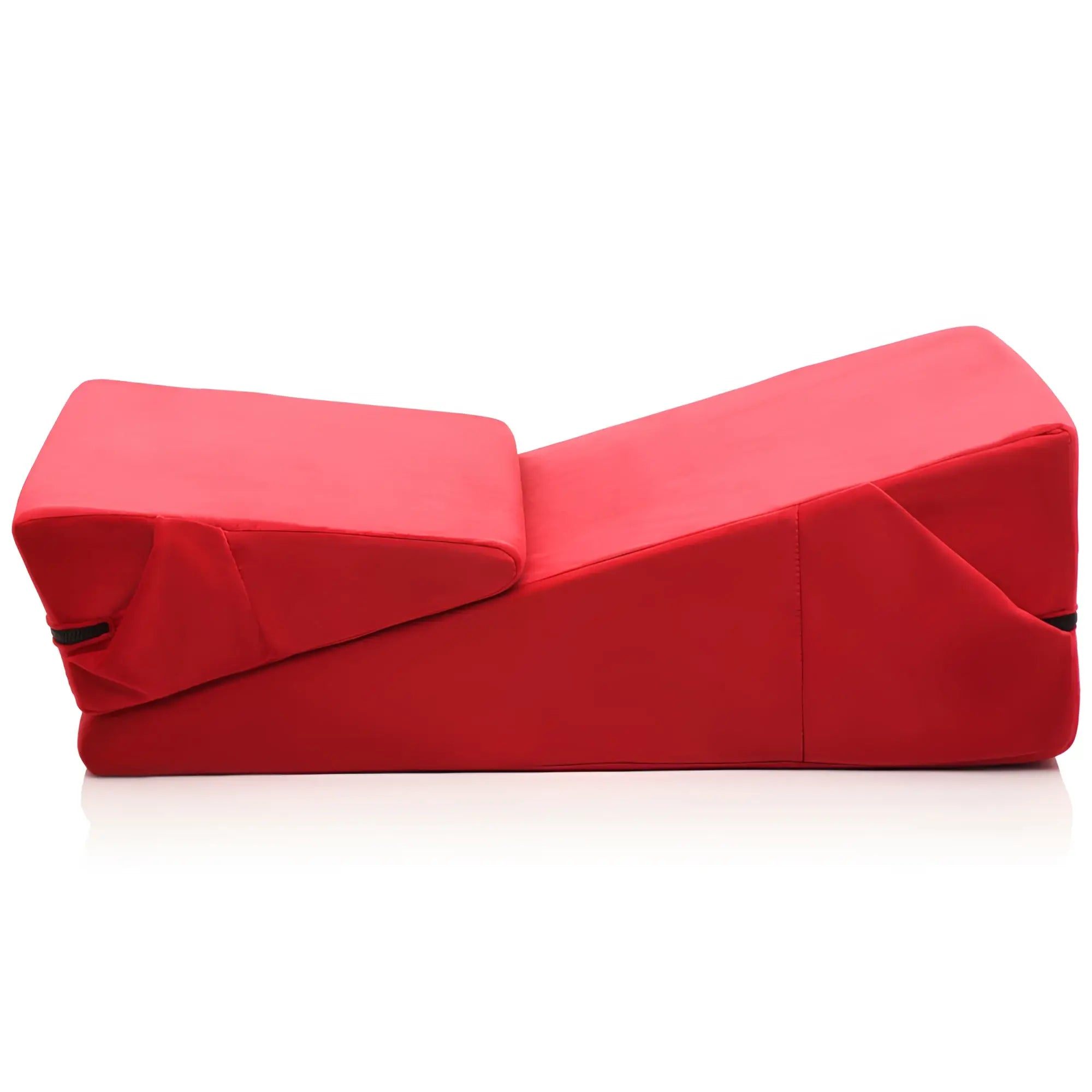 Bedroom Bliss Love Cushion Set: A bright red, modular foam ramp pillow set for bedroom positioning on a white background.