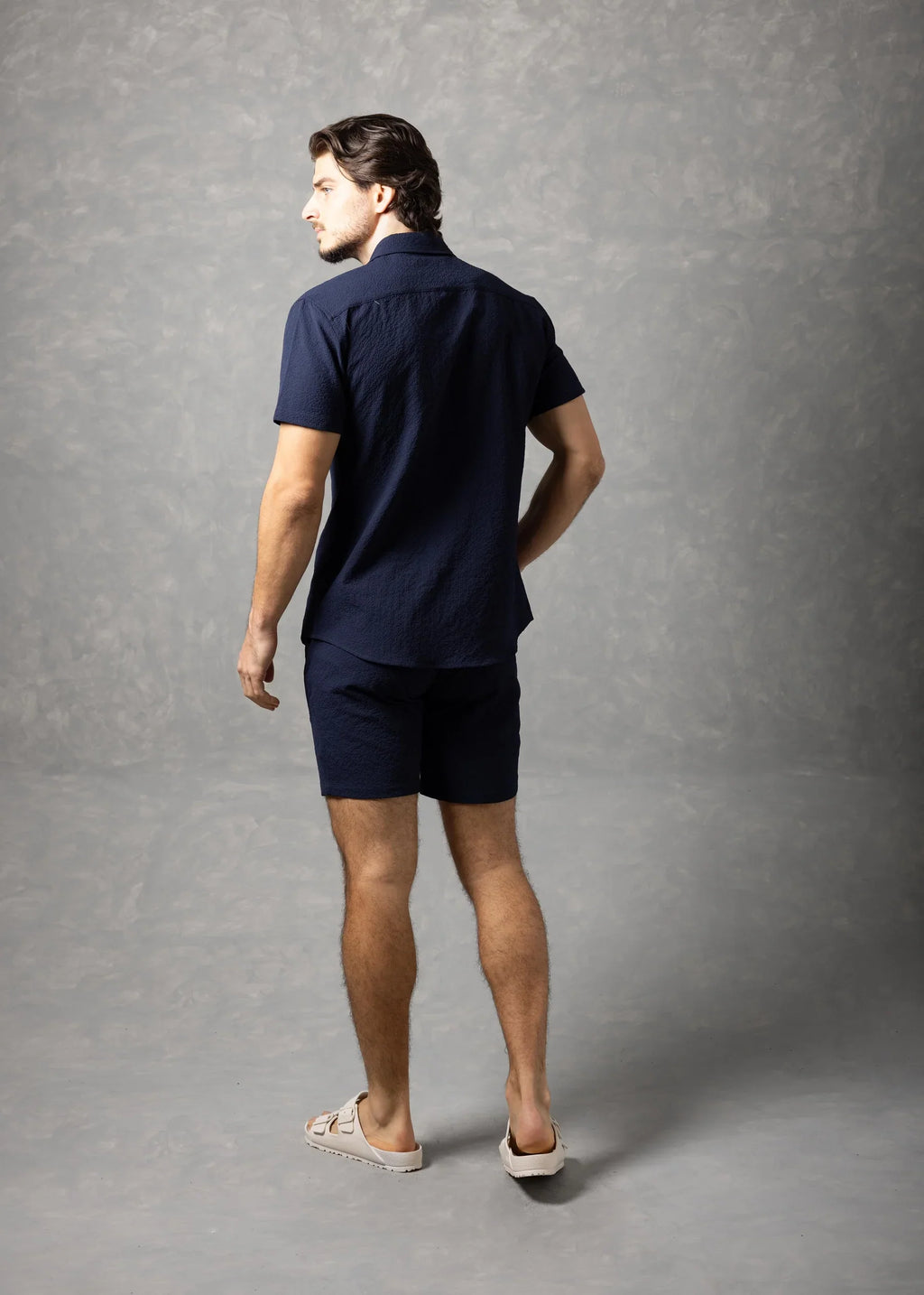 Bespoke Moda Men's Sorento Textured Resort S/S Shirt