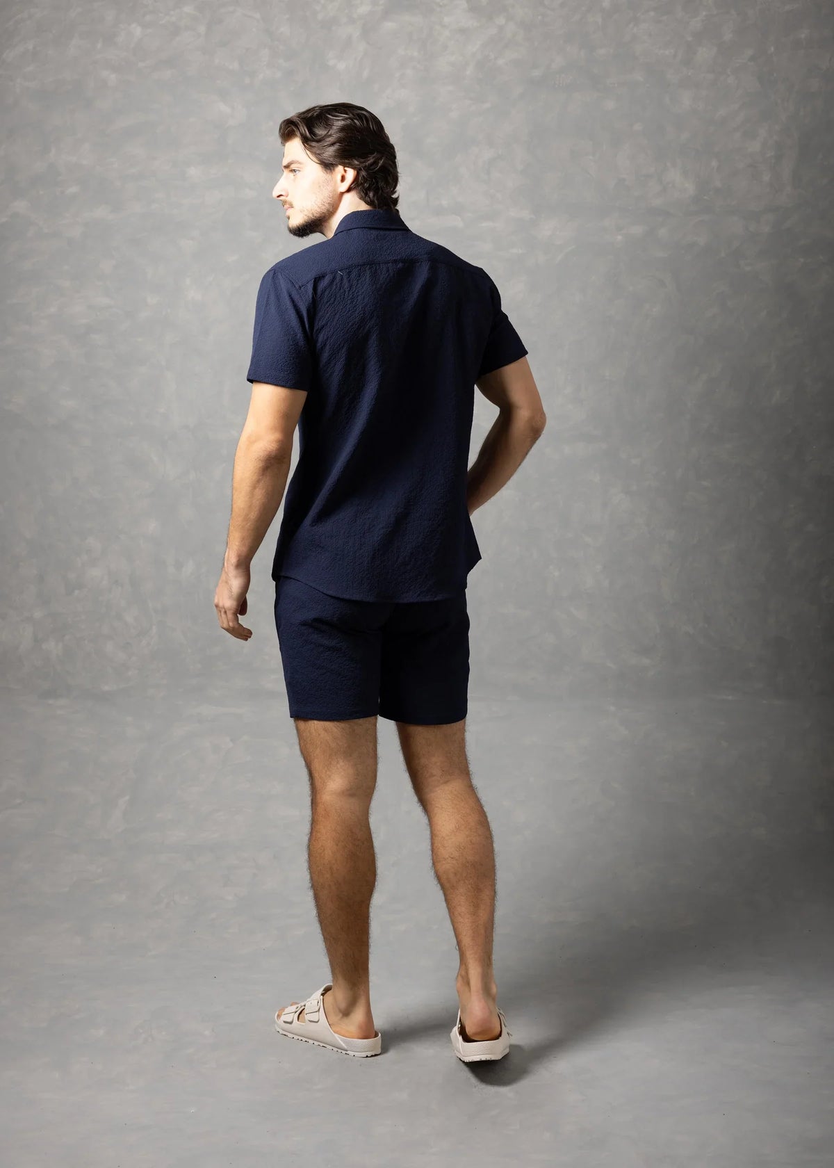 Bespoke Moda Men's Sorento Textured Resort S/S Shirt