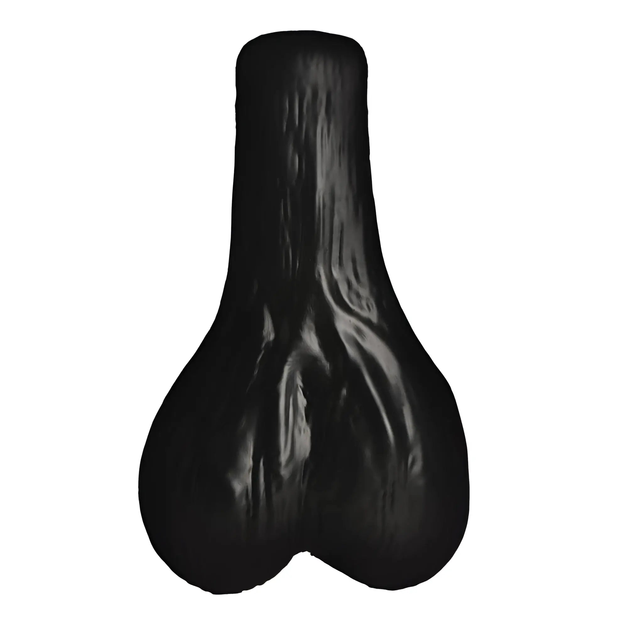 Big Ballers Large Truck Nuts: A realistic-looking, matte black, textured scrotum-shaped vehicle accessory.