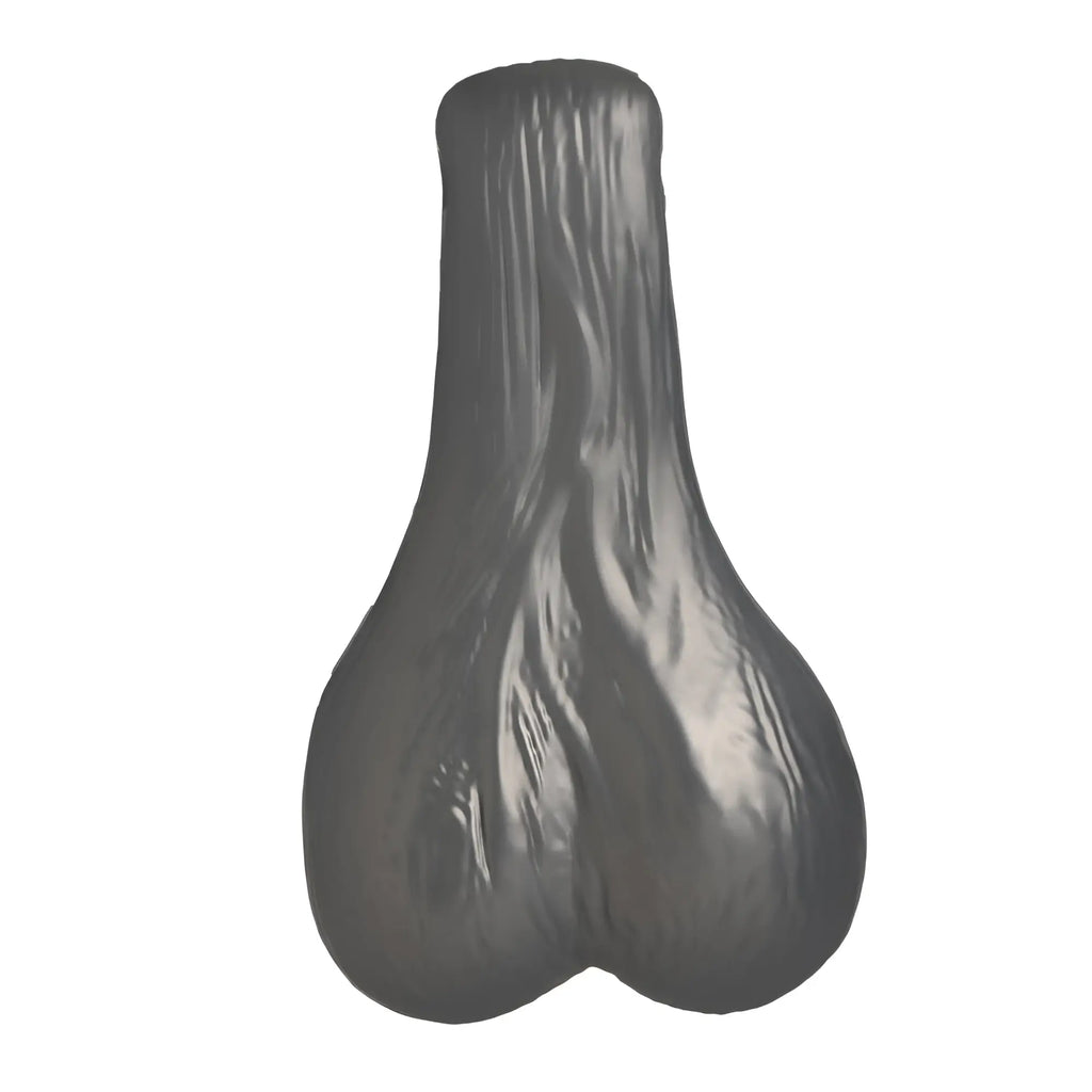 Big Ballers Large Truck Nuts in a solid matte charcoal grey finish, shown against a plain white background.