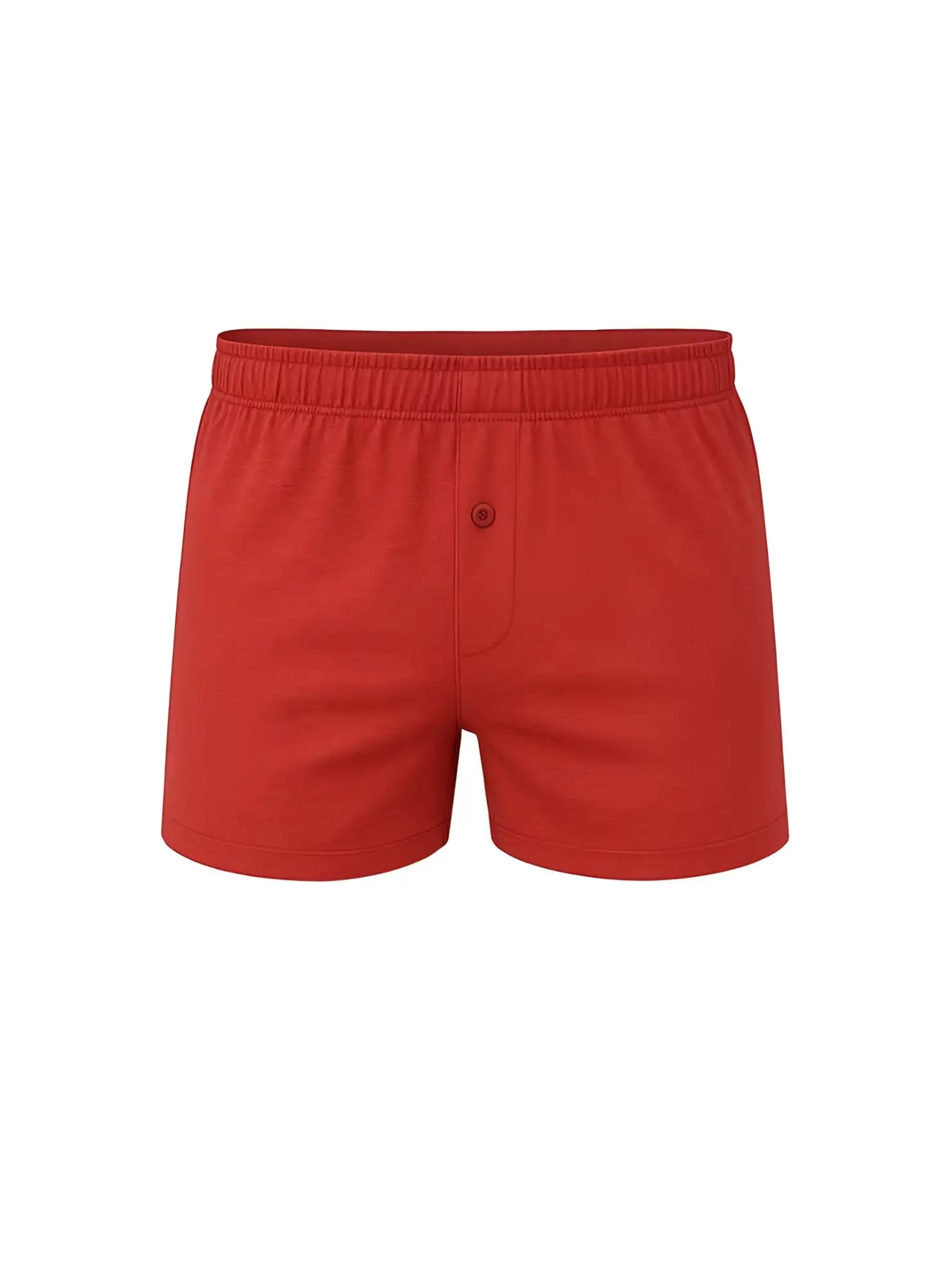 Red cotton knit boxer shorts with elastic waistband and single button closure big mans 2-pack set