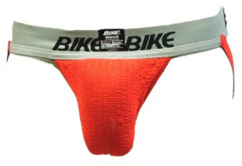 Bike 2 Zoll Performance Cotton Supporter Jock Strap Unterwäsche Rot/Grau BASP17 Größe L