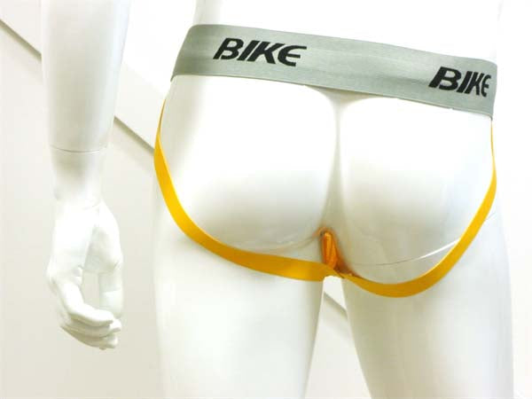 Bike 2 Inch Performance Cotton Supporter Jock Strap Underwear Yellow/Grey BASP17 Size XL