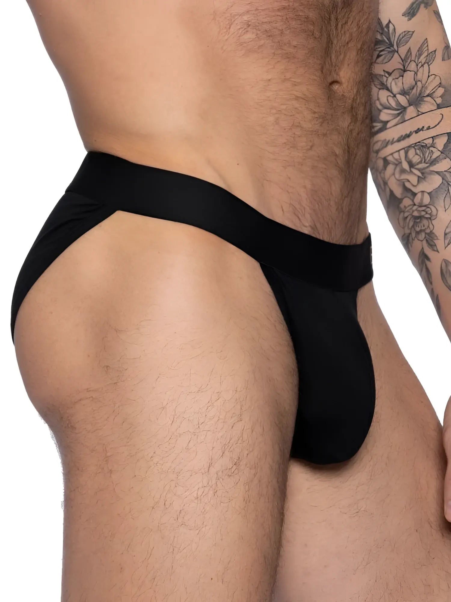 Black bike athletic bas331 active jock briefs with smooth stretchy fabric and wide waistband for comfort
