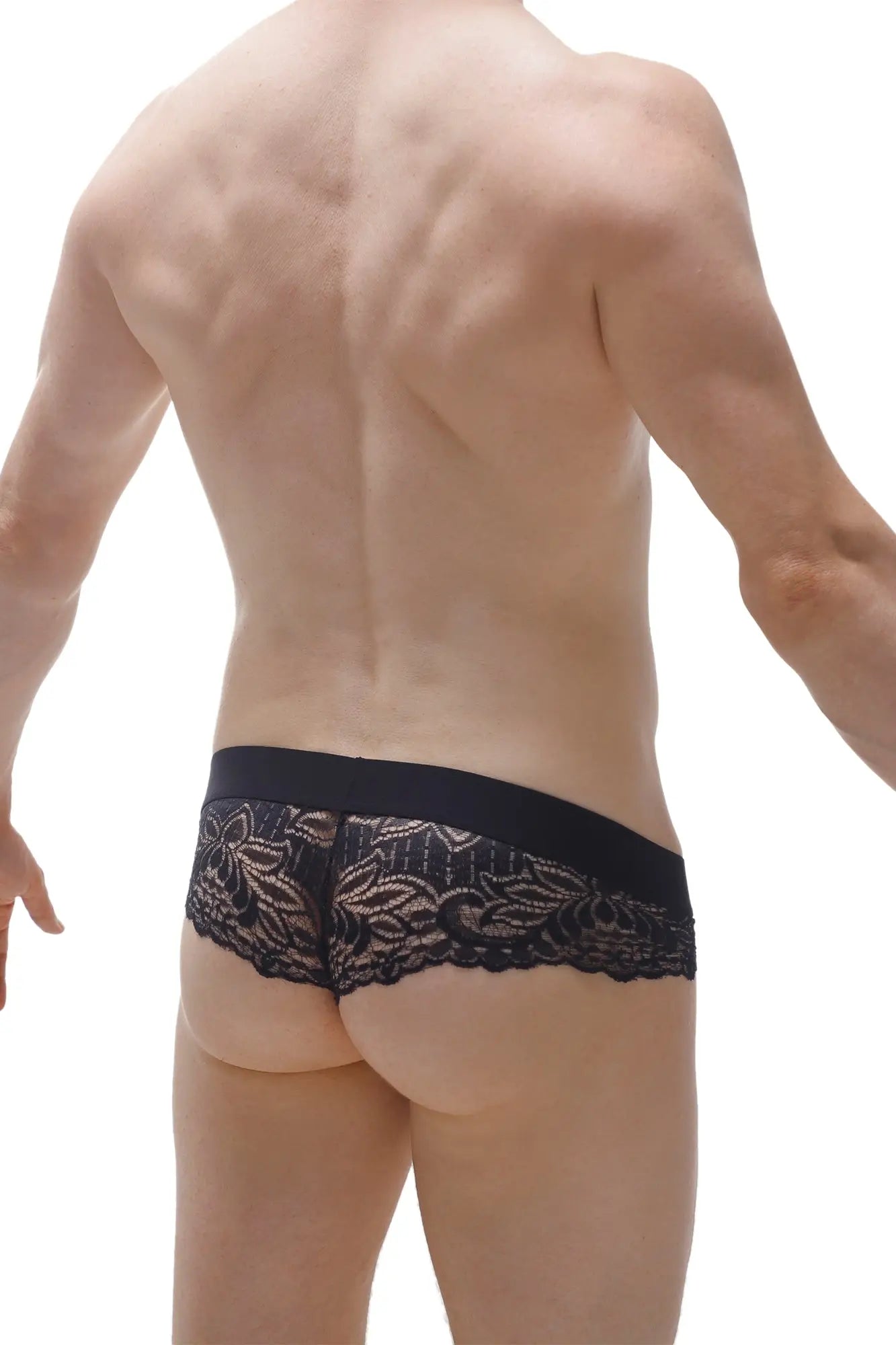 Bikini blécourt black petitq lace underwear with floral pattern and elastic waistband for comfortable wear