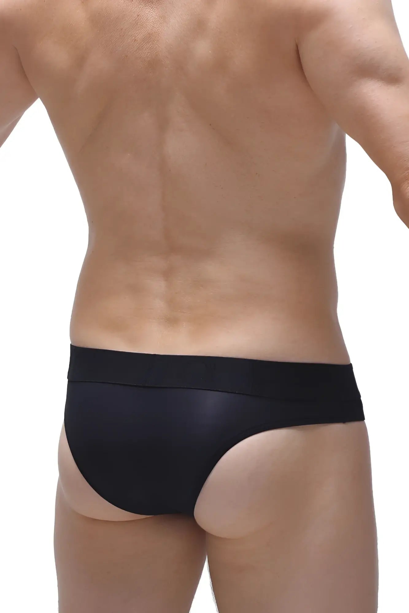 Black bikini briefs chisa voile with smooth form-fitting design and elastic waistband in voile fabric
