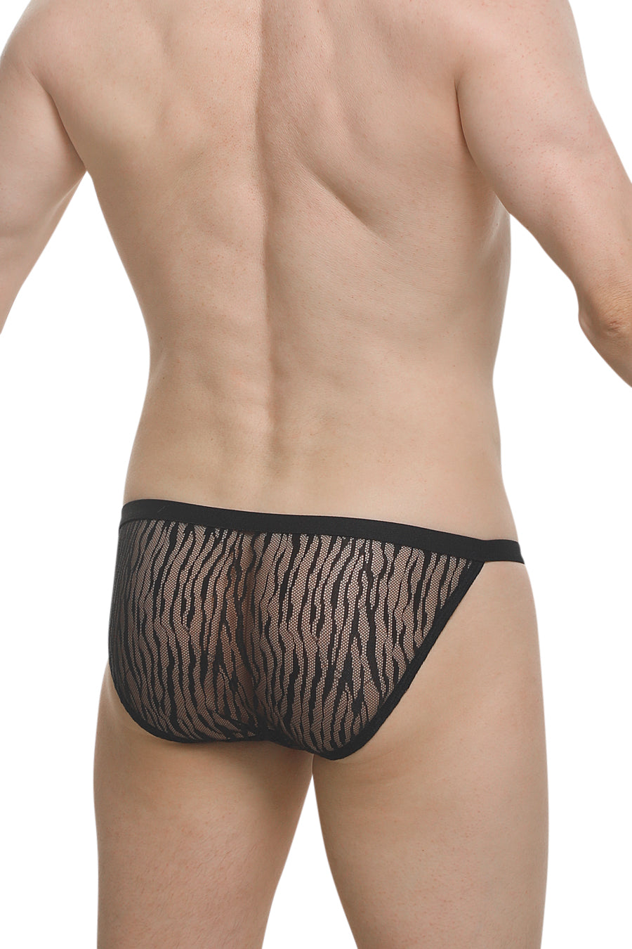 PetitQ Men's Bikini Ladon Lace Savane Black